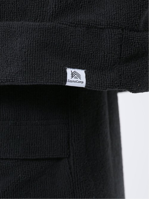 Sauna Camp×T/Q パイルポンチョ 黒 メンズ(セットアップ可能)