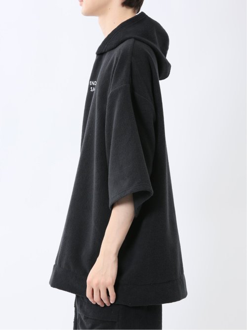 Sauna Camp×T/Q パイルポンチョ 黒 メンズ(セットアップ可能)