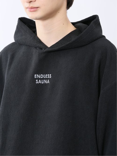 Sauna Camp×T/Q パイルポンチョ 黒 メンズ(セットアップ可能)