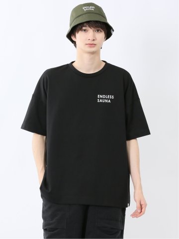 Sauna Camp×T/Q ロゴ クルー半袖Ｔシャツ