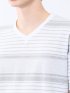ポップコーンボーダー Vネック半袖Tシャツ