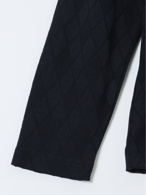 アーガイルジャガード クルーネック長袖Tシャツ