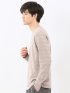 リンクスボーダージャガード クルーネック長袖Tシャツ
