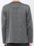 裏起毛ヘリンボン 浅Vネック長袖Tシャツ