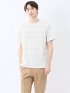 メッシュボーダー クルーネック半袖Tシャツ