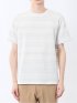 メッシュボーダー クルーネック半袖Tシャツ