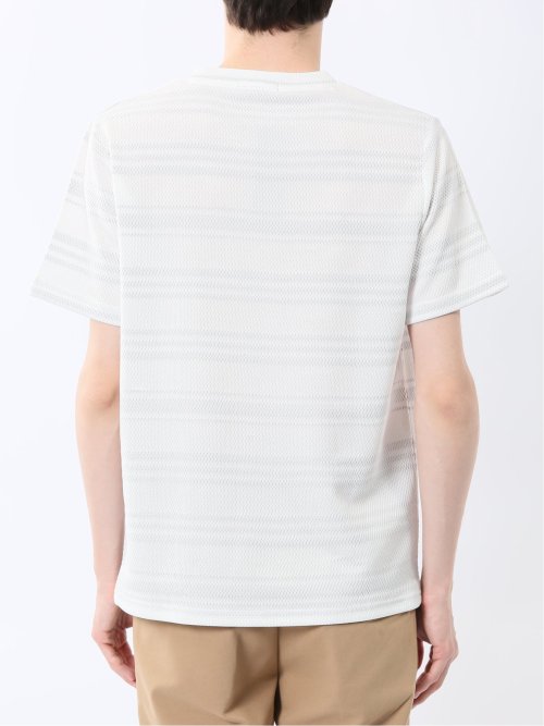 メッシュボーダー クルーネック半袖Tシャツ