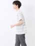 メッシュボーダー クルーネック半袖Tシャツ