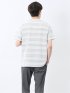 メッシュボーダー クルーネック半袖Tシャツ
