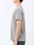 ストレッチ ボーダー クルーネック 半袖 Tシャツ