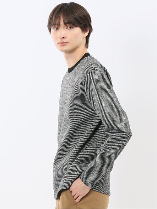 裏起毛ツイル クルーネック長袖Tシャツ