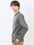 裏起毛ツイル クルーネック長袖Tシャツ