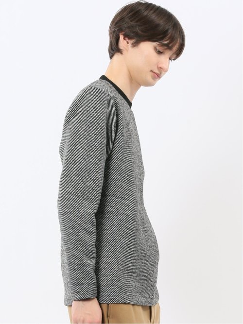 裏起毛ツイル クルーネック長袖Tシャツ