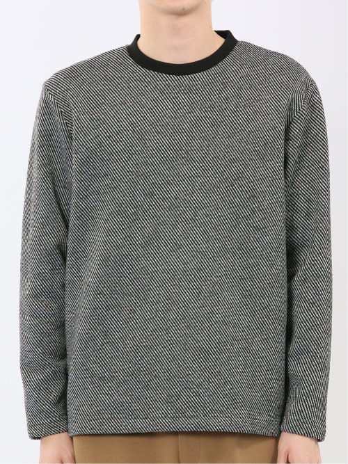 裏起毛ツイル クルーネック長袖Tシャツ