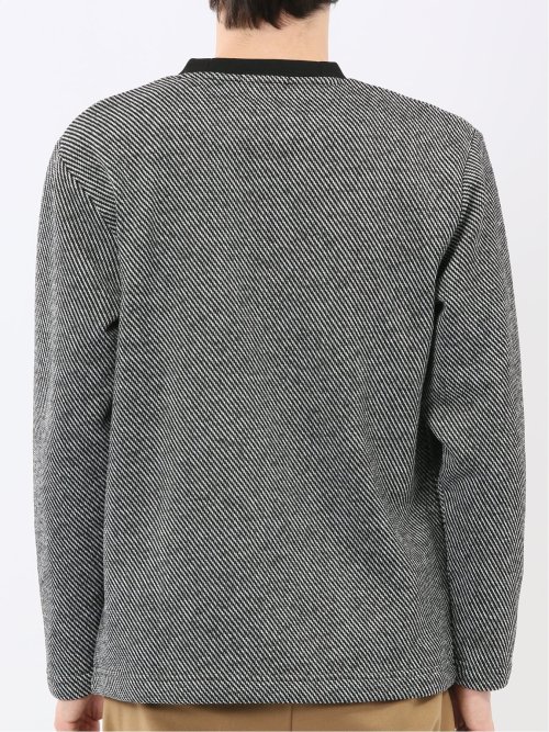 裏起毛ツイル クルーネック長袖Tシャツ