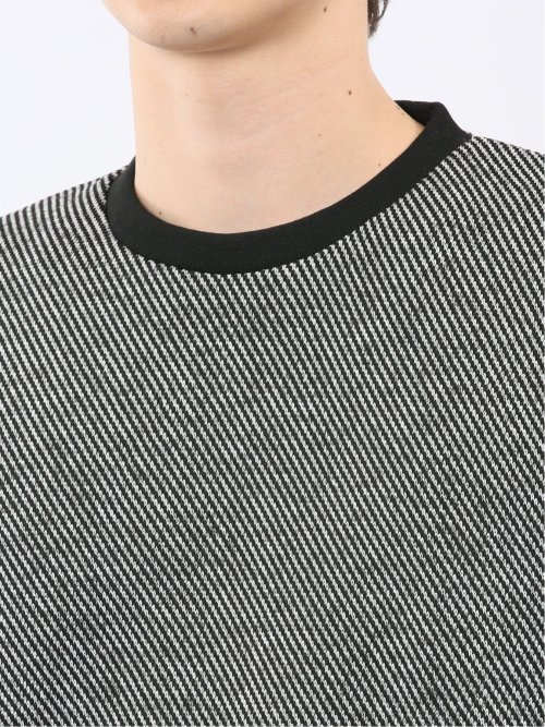 裏起毛ツイル クルーネック長袖Tシャツ