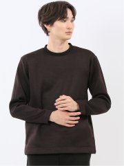 裏起毛ツイル クルーネック長袖Tシャツ