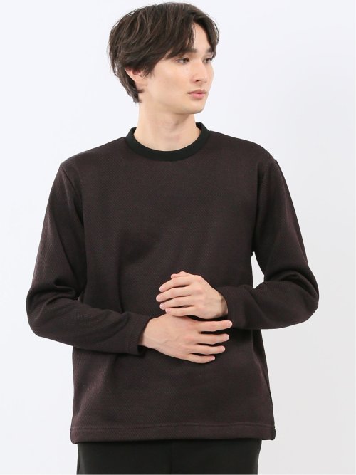 裏起毛ツイル クルーネック長袖Tシャツ