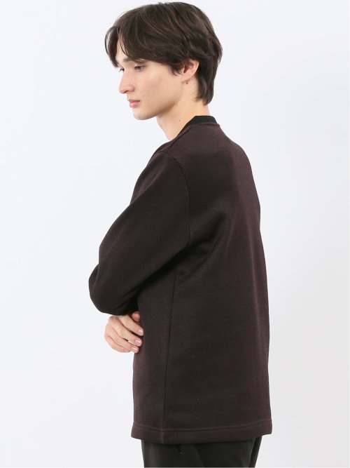 裏起毛ツイル クルーネック長袖Tシャツ