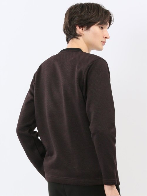 裏起毛ツイル クルーネック長袖Tシャツ