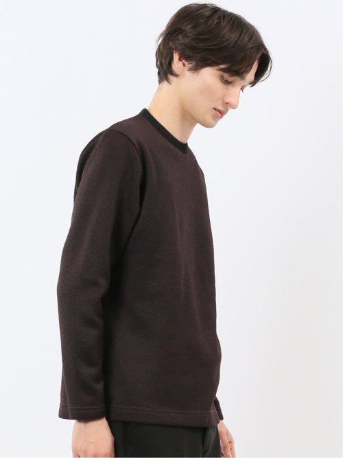 裏起毛ツイル クルーネック長袖Tシャツ