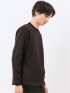 裏起毛ツイル クルーネック長袖Tシャツ