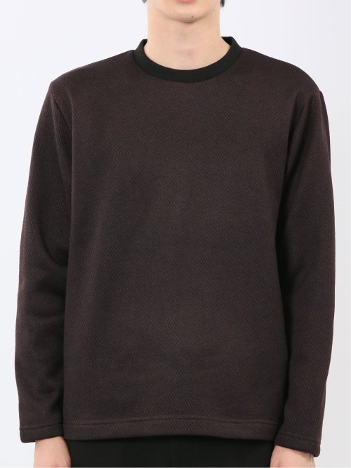 裏起毛ツイル クルーネック長袖Tシャツ