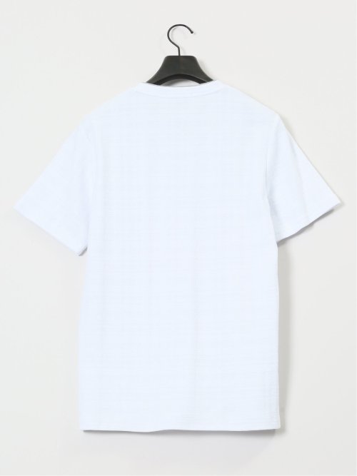 シャドーチェック Vネック半袖Tシャツ