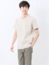 シャドーチェック Vネック半袖Tシャツ