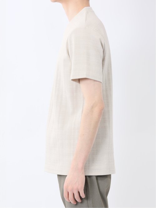 シャドーチェック Vネック半袖Tシャツ