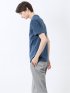 シャドーチェック Vネック半袖Tシャツ