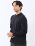 ウェーブジャガード モックネック長袖Tシャツ