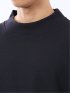 ウェーブジャガード モックネック長袖Tシャツ