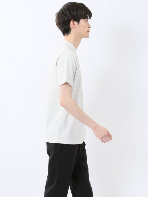 メッシュ かすれプリント クルーネック半袖Tシャツ