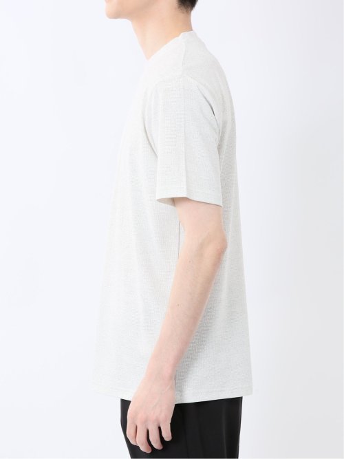 メッシュ かすれプリント クルーネック半袖Tシャツ