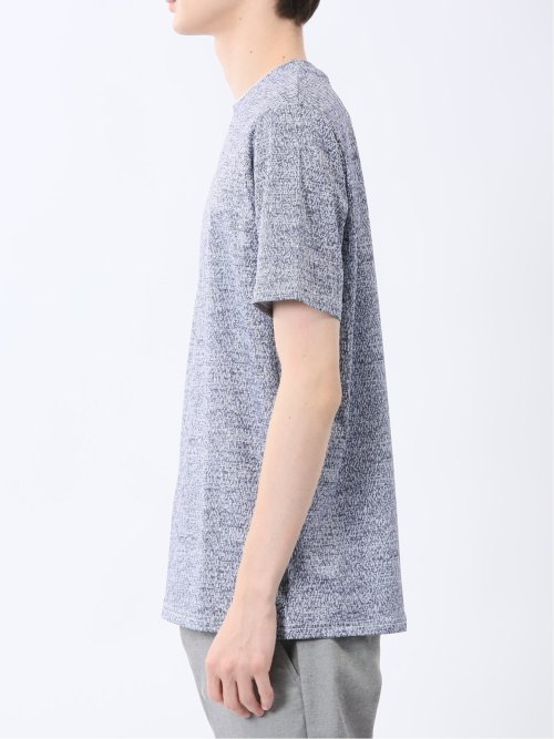 メッシュ かすれプリント クルーネック半袖Tシャツ