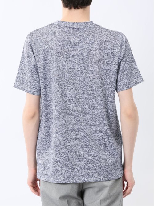 メッシュ かすれプリント クルーネック半袖Tシャツ