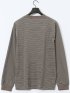 マルチボーダー クルーネック長袖Tシャツ