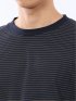 マルチボーダー クルーネック長袖Tシャツ