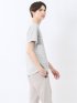 ピンタックボーダー クルーネック半袖Tシャツ