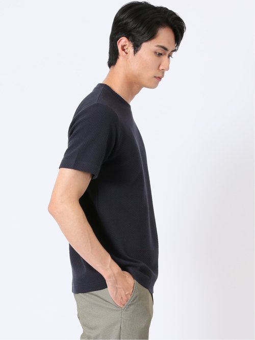 ハニカム ブリスター クルーネック 半袖 Tシャツ