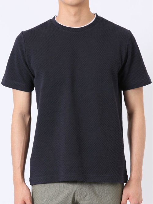 ハニカム ブリスター クルーネック 半袖 Tシャツ