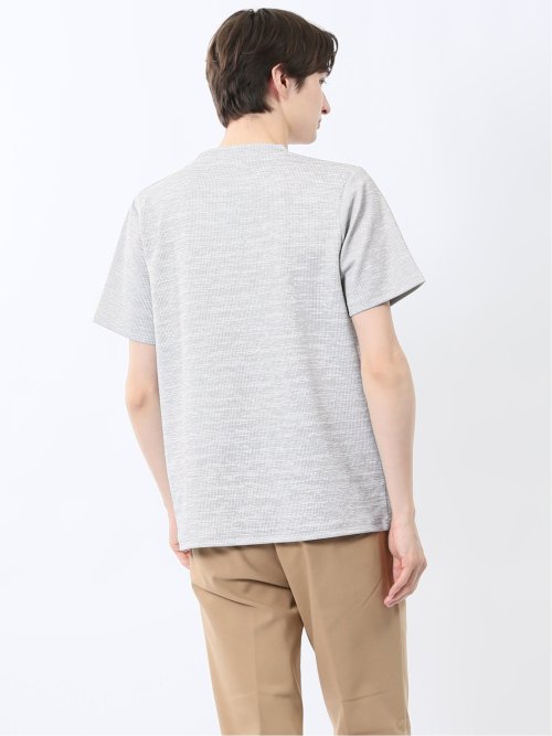 ハイストレッチ メランジ クルーネック半袖Tシャツ