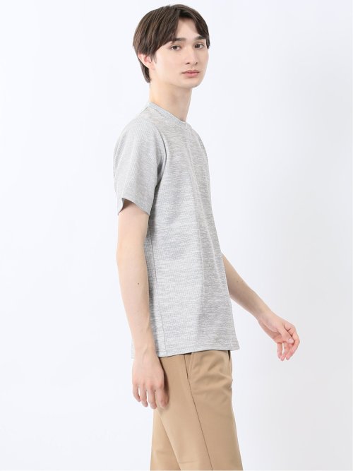 ハイストレッチ メランジ クルーネック半袖Tシャツ