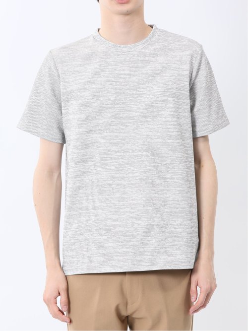 ハイストレッチ メランジ クルーネック半袖Tシャツ