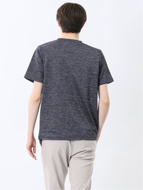 ハイストレッチ メランジ クルーネック半袖Tシャツ