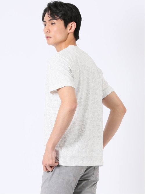 かすれプリント Vネック 半袖 Tシャツ