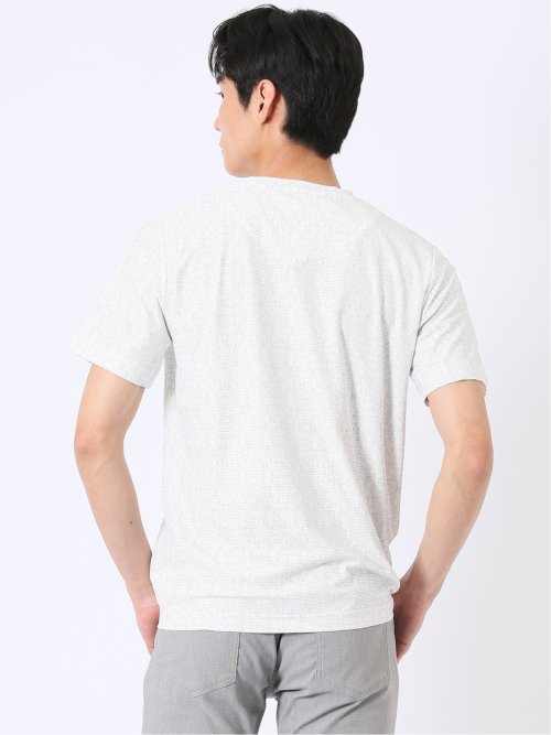 かすれプリント Vネック 半袖 Tシャツ