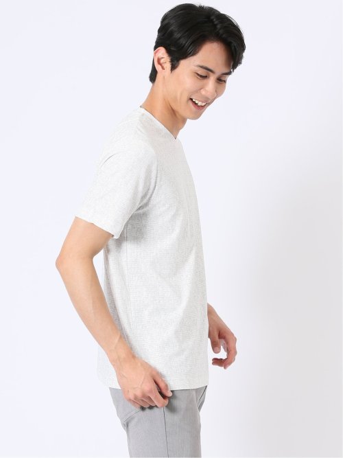 かすれプリント Vネック 半袖 Tシャツ