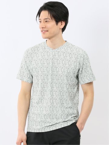かすれプリント Vネック 半袖 Tシャツ
